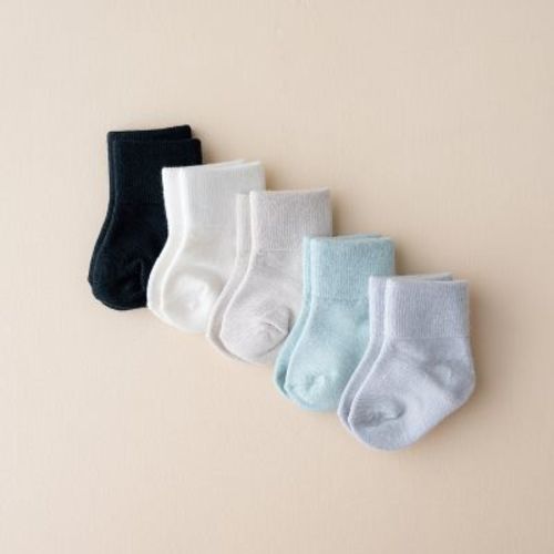 Kyte Baby Quarter Socks Combo 5-Pack in Neutral Neutral 3-6 months