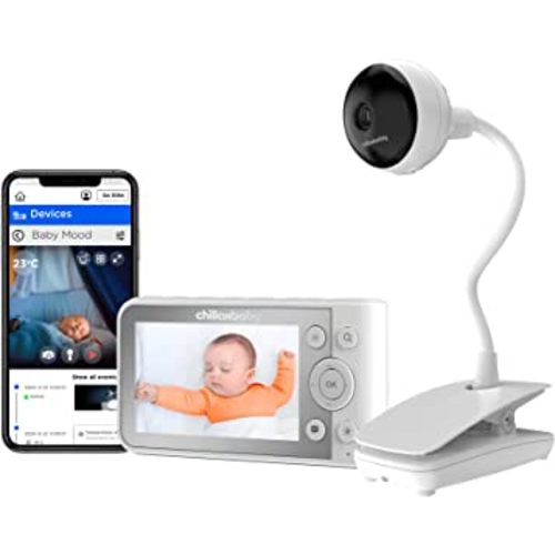 CHILLAX Giraffe Pro Smart Baby Monitor – WiFi Baby Monitor with Full HD 1080p Camera and 4.3” Video Parent Unit, Privacy Protection Switch, Auto Dimming LED, Gooseneck, 2-Way Audio, Night Vision
