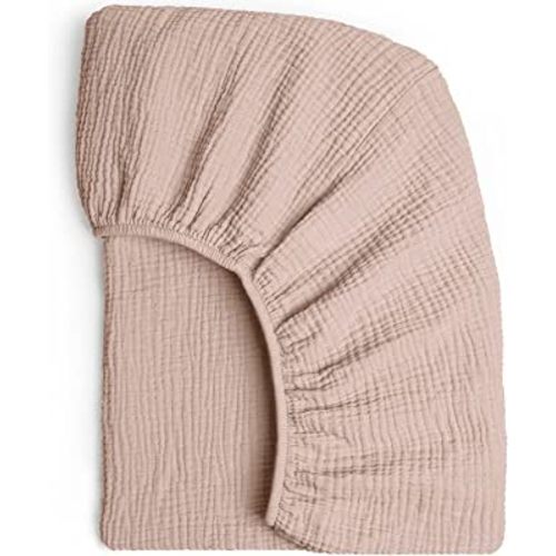 Lulumoon Muslin Crib Sheet Fitted Crib Mattress Sheet for Boys and Girls, 28"x 52" Sand