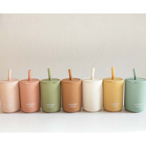 Silicone Straw Cup with Lid