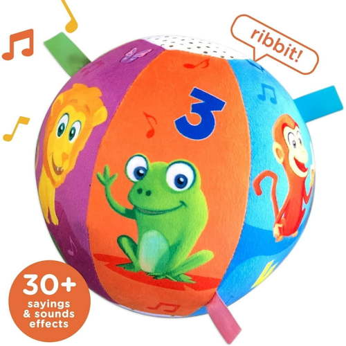 Move2Play, Toddler & Baby Ball with Music and Sound Effects, Baby Toy for 6 to 12 Months, Boy and Girl 1 Year Old Birthday Gift