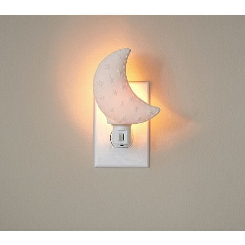 Ceramic Moon Kids Night Light | Pottery Barn Kids