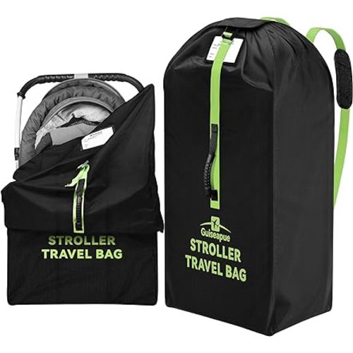 Guiseapue Stroller Bag for Airplane: Large Stroller Travel Bag Fits Most Sizes- Large/Single/Double/Jogging Strollers, Strollers Accessories Gate Check Stroller Bag, Waterproof Stroller Cover