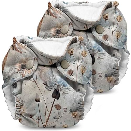 Kanga Care Lil Joey Newborn All in One AIO Cloth Diaper (2pk) Wishwood 4-12lbs