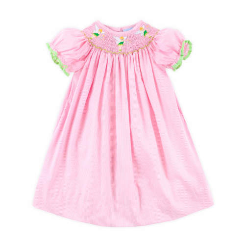 Neverland Fairy Pink Smocked Bishop Dress