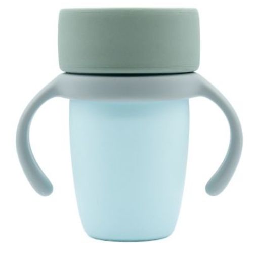 Weesprout Baby Training Cup, Silicone Sippy Cup With Removable Handles For Weaning Off Bottle - Pink/purple/light Gray