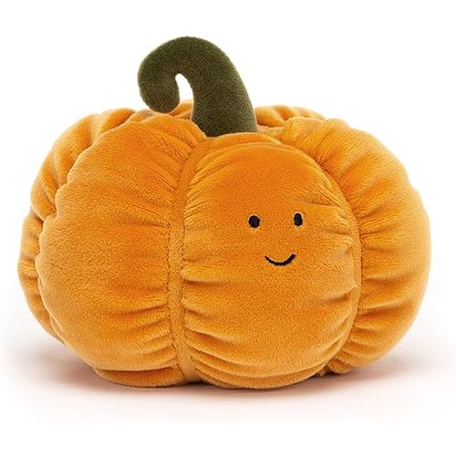Jellycat Vivacious Vegetable Pumpkin Stuffed Plush, 6" | Fruit Plush Toy | Classic Children's Gift | Halloween Plush