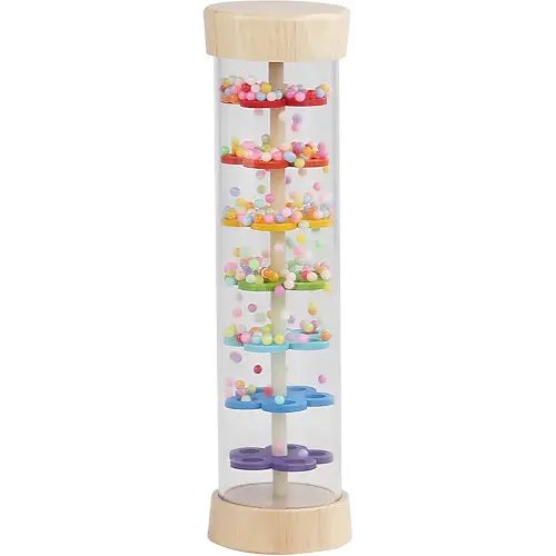 WODI Wooden Baby Rattle Rainstick Rainmaker Montessori Musical Toy for Infants Toddlers Newborns 0-3-6-9-12 Months Sensory Development
