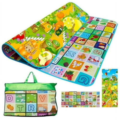 Baby Play Mat for Floor Plush ABC Playmat for Toddlers and Infants - Large Padded Non-Slip Nursery Rug for Babies Crawling and Playing - Foldable Care Mat for Playroom