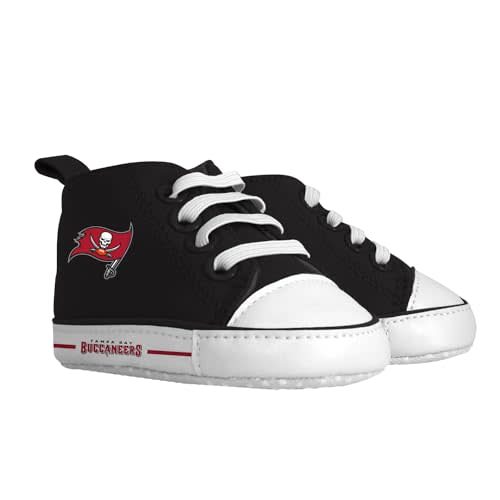 BabyFanatic Prewalkers - NFL Tampa Bay Buccaneers - Officially Licensed Baby Shoes Black