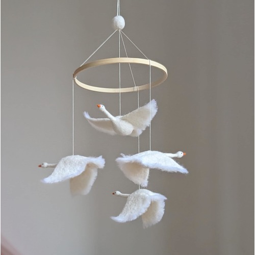 Geese nursery theme, Goose baby mobile, Ducks baby mobile, Swans baby mobile, Swan nursery theme, Ducks baby shower, Crib mobile