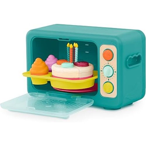 B. toys – Play Oven Set – 22 Pieces Cake Baking Playset – Pretend Cupcake Decorating – Lights & Sounds – 3+ Years– Mini Chef – Bake – a – Cake Playset