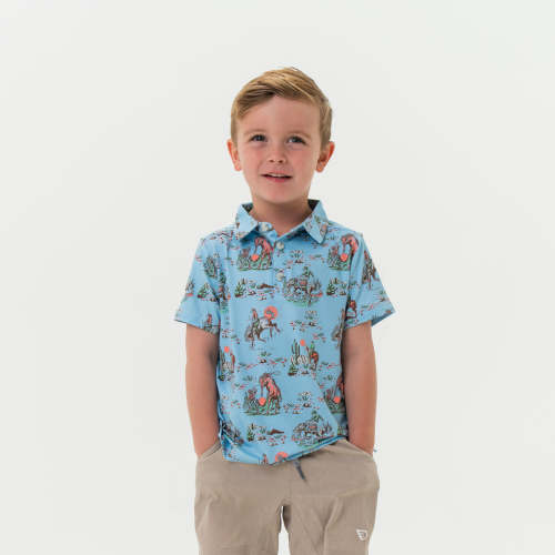 Youth Polo - Cowboy Up Blue – BURLEBO