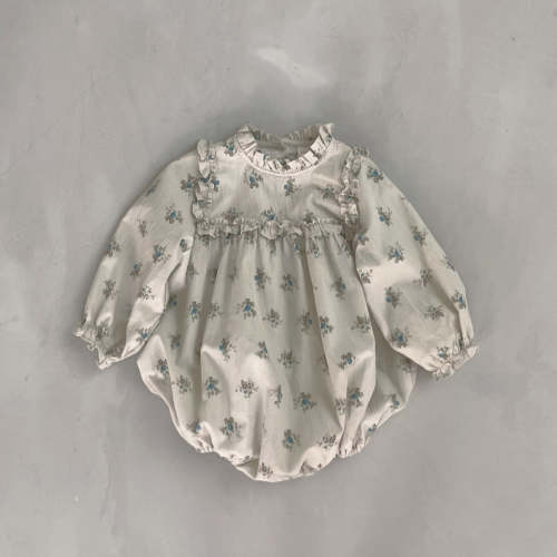 Baby Bella Long-Sleeve Floral Bubble Romper (3-18m) - Blue – AT NOON STORE