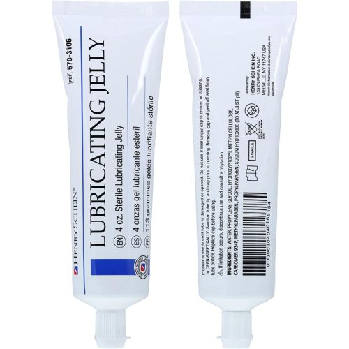 Henry Schein Sterile Lubricating Jelly – 4 oz Flip-Top Tube, Water-Soluble, Non-Greasy Formula for Medical and Personal Use, Convenient Single Tube for Easy Dispensing and Application
