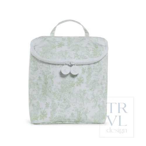 Bottle Bag - Bunny Toile Green
