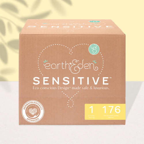 Earth & Eden Baby Diapers, Size 1, 176 Count