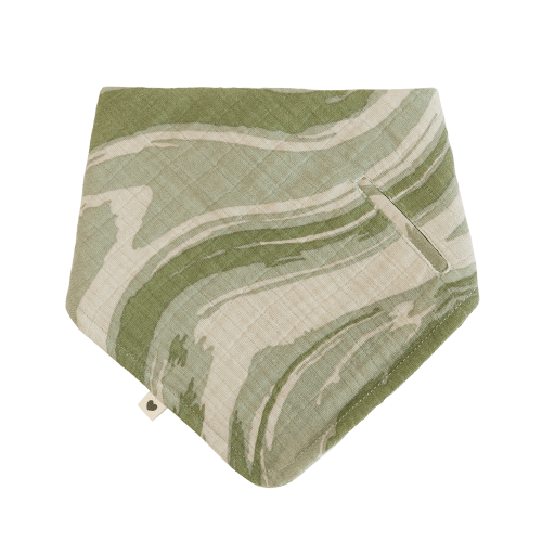 Bandana Bib - Tie Dye Camo Green