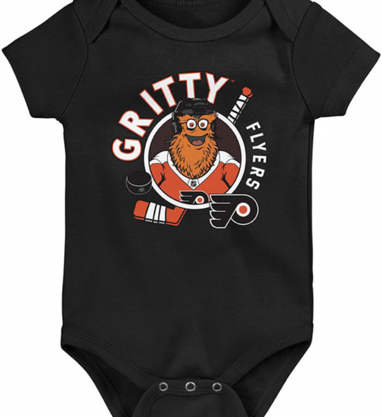 Philadelphia Flyers Gritty Baby Gritty Ready to Play BLACK One Piece - 133406136