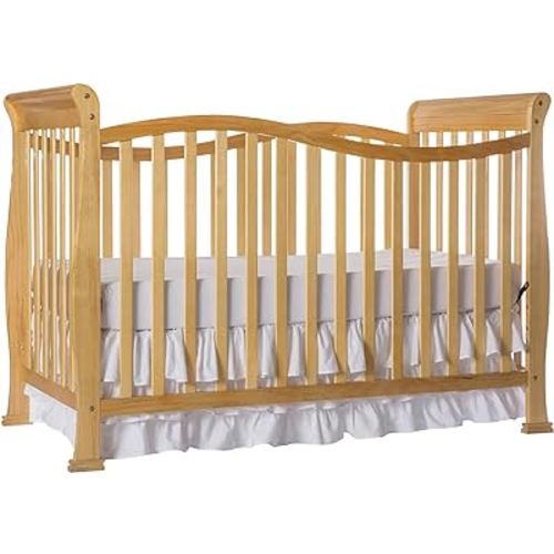 Dream On Me Violet 7-In-1 Convertible Life Style Crib In Natural, Greenguard Gold Certified, 4 Mattress Height Settings, Made Of Sustainable New Zealand Pinewood