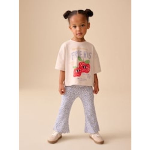Buy Ecru White Apple Character Short Sleeve Top and Leggings Set (3mths-7yrs) from Next USA