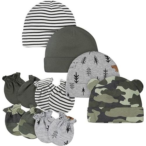 Gerber Baby Boys' Cap and Mitten Sets