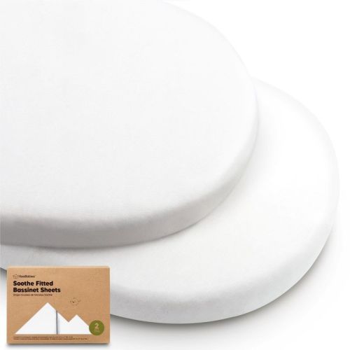 KeaBabies Organic Bassinet Sheet for Baby Girls, Boys, 2-Pack Soothe Bassinet Fitted Sheets, Bedside Bassinet Mattress Sheet (Sage)