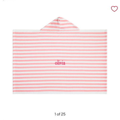 Mini Stripe Baby Beach Hooded Towel UPF 50+