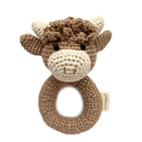 Crochet Highland Cow Rattle