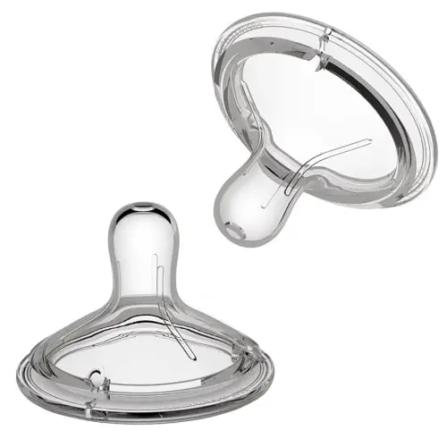 Nanobebe Flexy Silicone Bottles Nipples Triple Vented Twin-Pack - Slow Flow