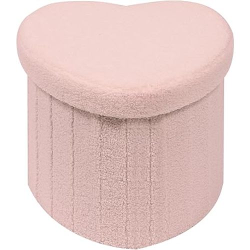 Heart Shaped Storage Ottoman & Footrest