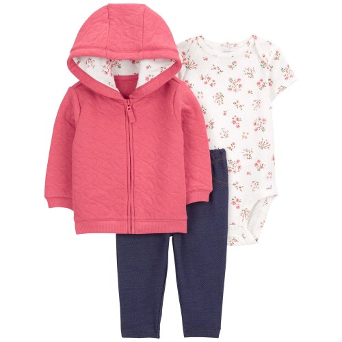 Baby 3-Piece Floral Hooded Cardigan Set - Carter's | Carter's