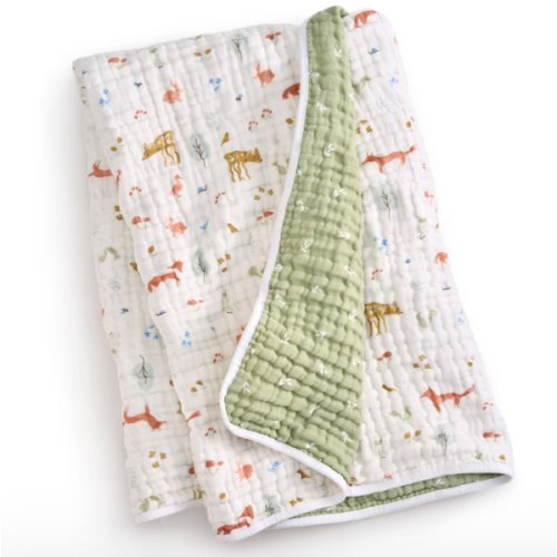 aden + anais sage woodland essentials cotton muslin dream blanket