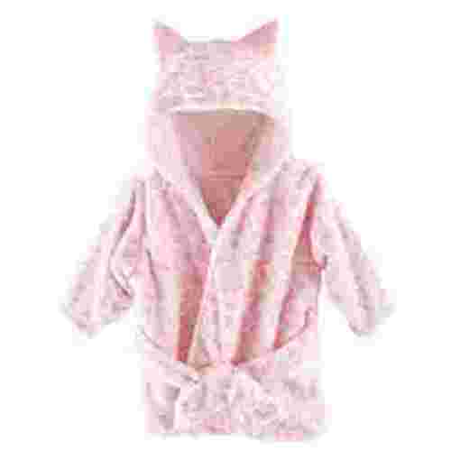 Hudson Baby Infant Girl Plush Animal Bathrobe, Leopard, 0-9 Months