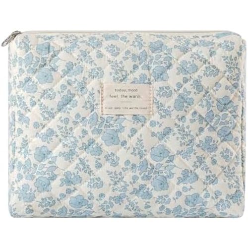 uekeboag Quilted Cotton Diaper Pouch (05Light Blue Flower)