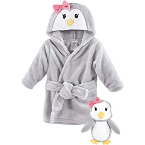 Luvable Friends Unisex Baby Plush Bathrobe and Toy Set