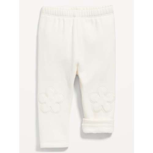 Cozy Fleece-Lined Knee-Patch Leggings for Baby