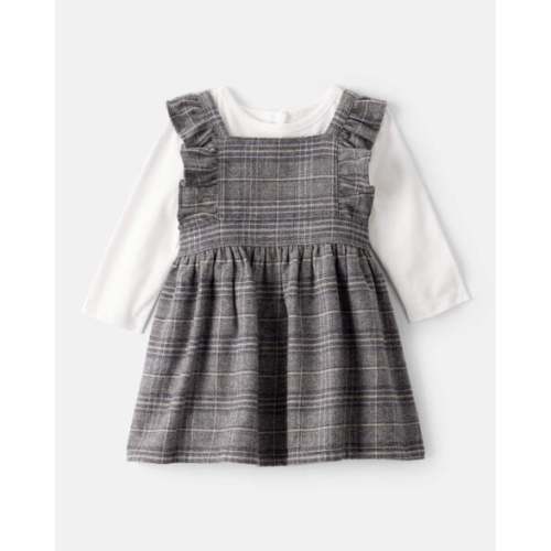 Baby Girl 2-Piece Plaid Long-Sleeve Dress Set - OshKosh | Carter's