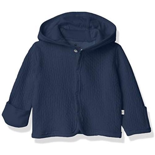 HonestBaby Front Hooded Jackets, Side-snap Top, Hoodies in Cozy 100% Organic Cotton Infant Baby Boys, Girls, Unisex