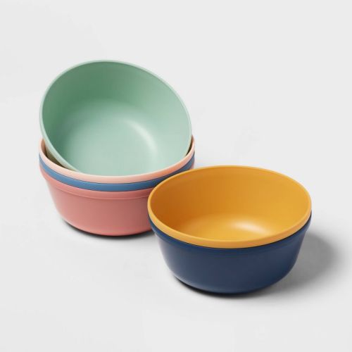 15oz 6pk Plastic Kids' Bowls - Pillowfort™: Bpa-free Toddler Snack Bowls, Dishwasher & Microwave Safe