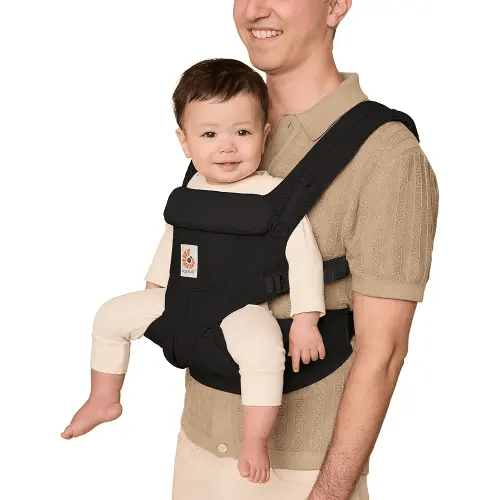 Ergobaby Omni Classic (formerly OMNI 360) All-Position Baby Carrier for Newborn to Toddler with Lumbar Support, 7-45 Pounds, Pure Black, One Size
