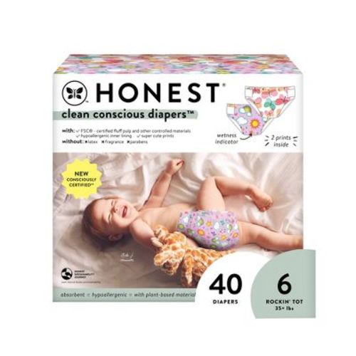 The Honest Company Clean Conscious Disposable Diapers Sky's The Limit & Wingin' It - Size 6 - 40ct