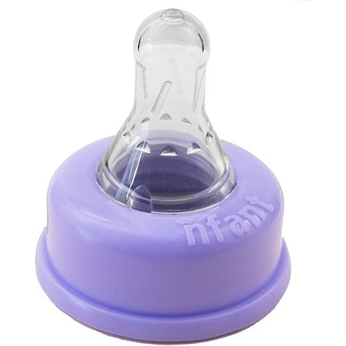 nfant | Slow Flow Nipple, Purple (6ml/min), 4-Pack
