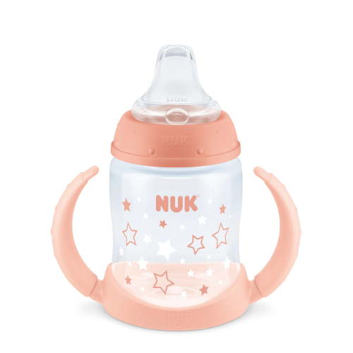 NUK Learner Infant Toddler Cup, 5 oz Soft Spout Sippy Cup 6+ Months, 1 Pack, Girl