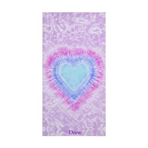 Tie-Dye Heart Kid Beach Towel | Pottery Barn Kids