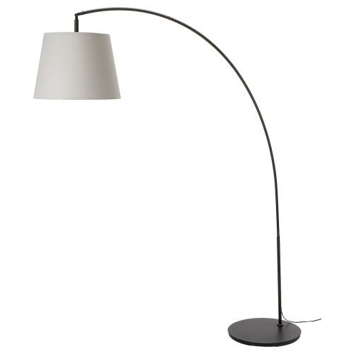 SKOTTORP / SKAFTET Floor lamp, arched - light gray - IKEA