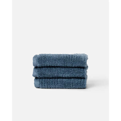 The Ribbed Washcloth - Slate / 3 Pack