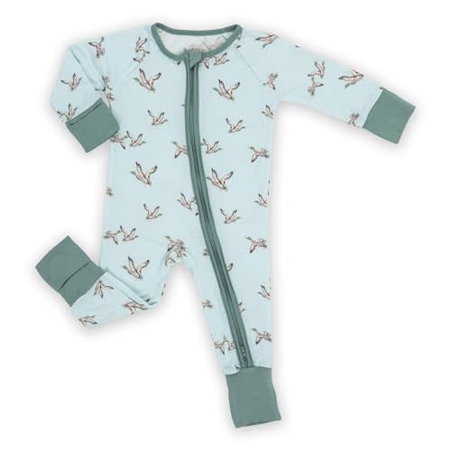 LollyBanks Baby Pajamas, 2-Way Zipper Romper, 95% Viscose Made from Bamboo and 5% Spandex, Baby Sleepers