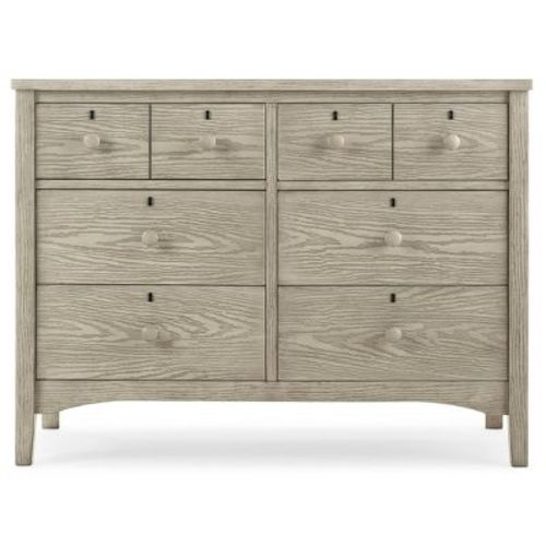Delta Children Farmhouse 6 Drawer Dresser With Interlocking Drawers - Textured Limestone