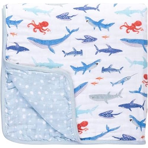 Stephen Joseph, Muslin Stroller Blanket, Shark